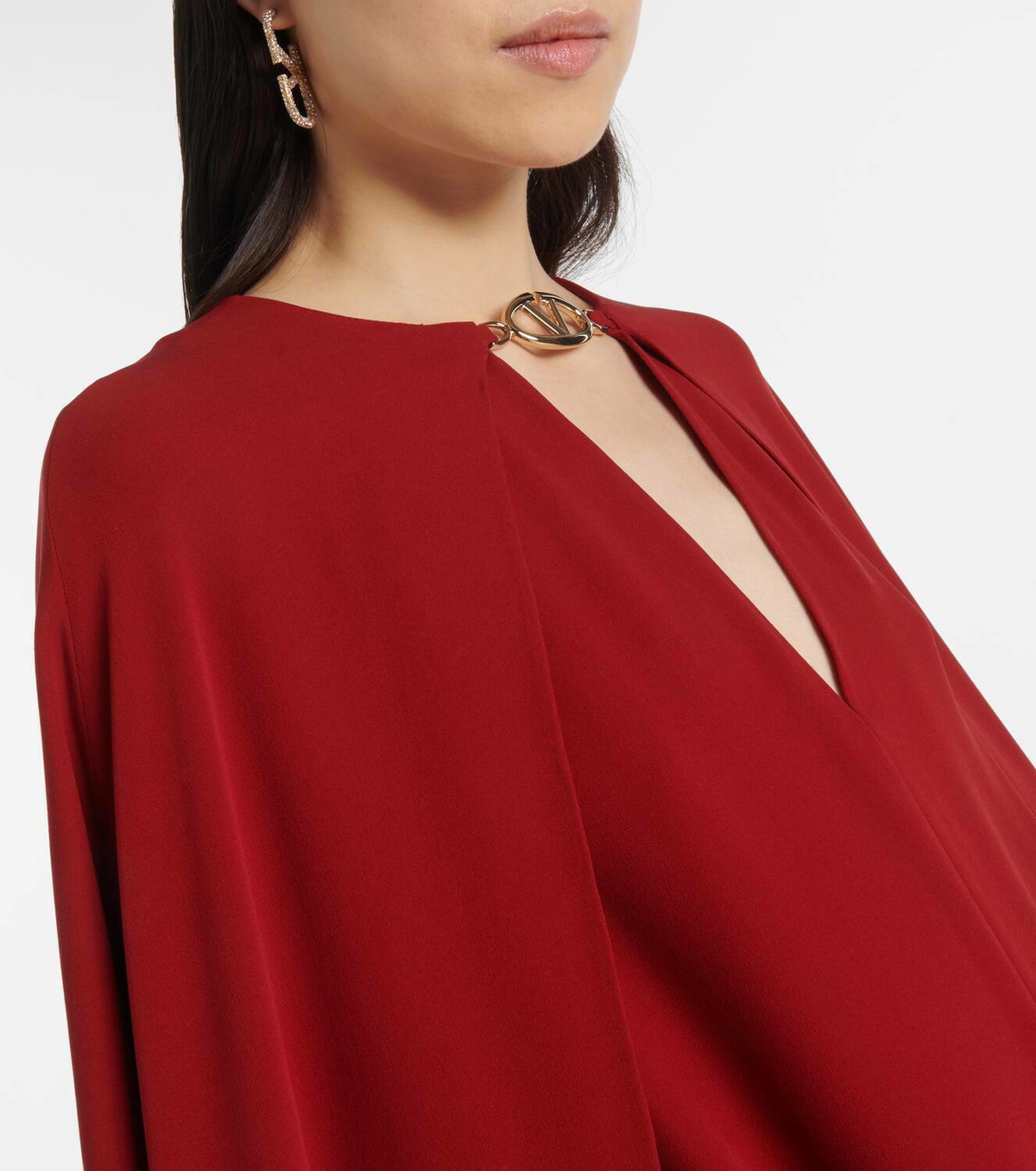 Valentino Cady Couture caped silk gown