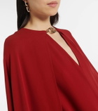 Valentino Cady Couture caped silk gown