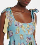 Alémais Jerry floral linen midi dress