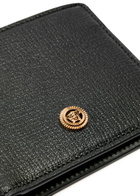 Versace Medusa Grained Leather Wallet - Black - One Size
