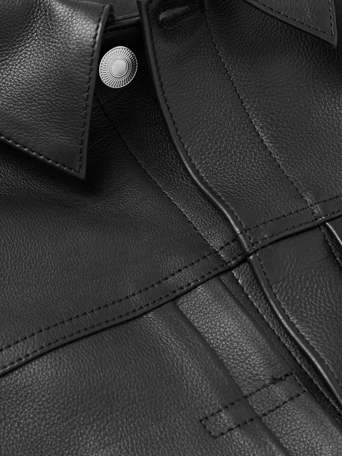 A.PRESSE - Full-Grain Leather Jacket - Black A.PRESSE