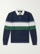 Aimé Leon Dore - Knitted Cotton Rugby Polo Sweater - Blue