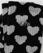 Arte Antwerp Heart Jacquard Socks Black - Mens - Socks