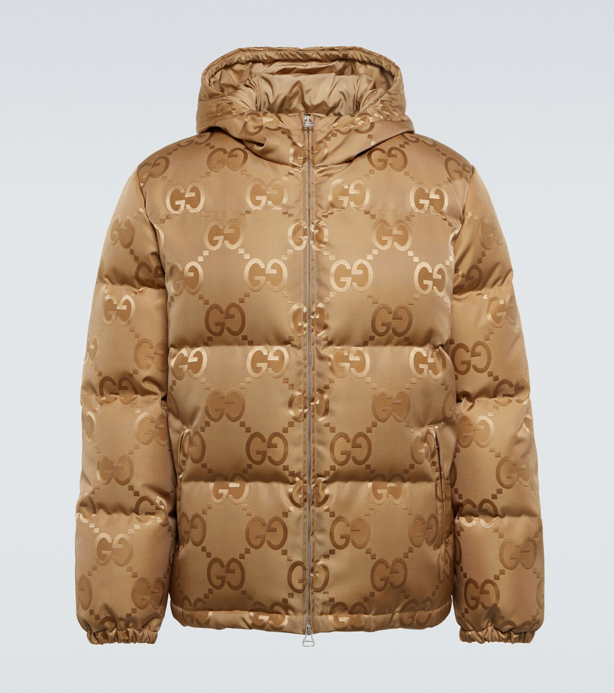 GUCCI Logo-Jacquard Webbing-Trimmed Quilted Shell Hooded Down Jacket for  Men in 2023