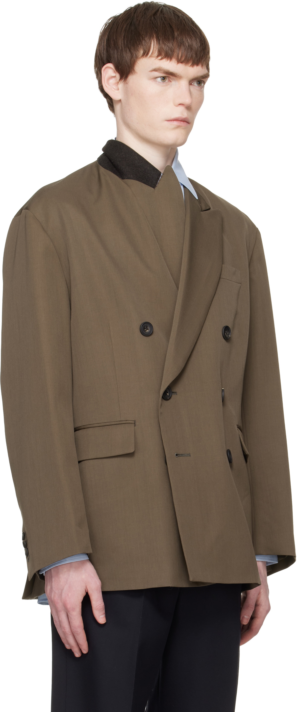 stein Taupe Oversized Double Breasted Blazer