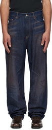 MM6 Maison Margiela Navy Faded Jeans