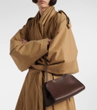 The Row Peggy leather clutch