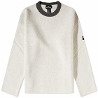 Stone Island Shadow Project Men's Contrast Collar Crew Knit in Plaster