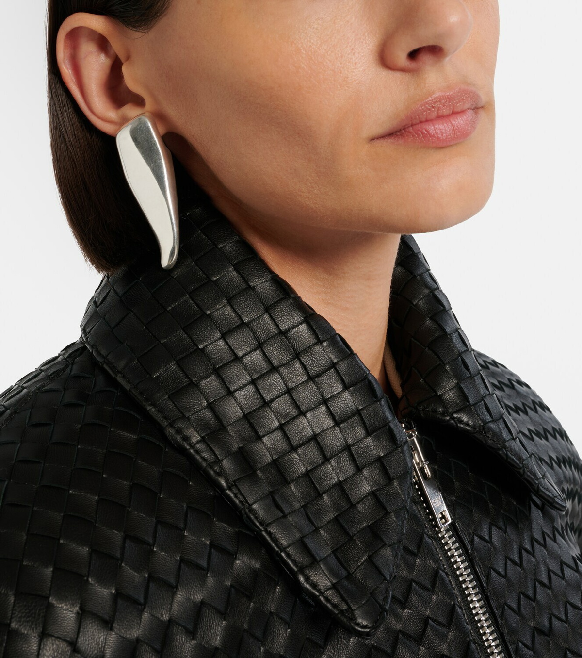 Bottega Veneta Prisma sterling silver earrings