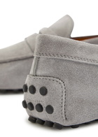 Tods Gommino Suede Loafers Grey