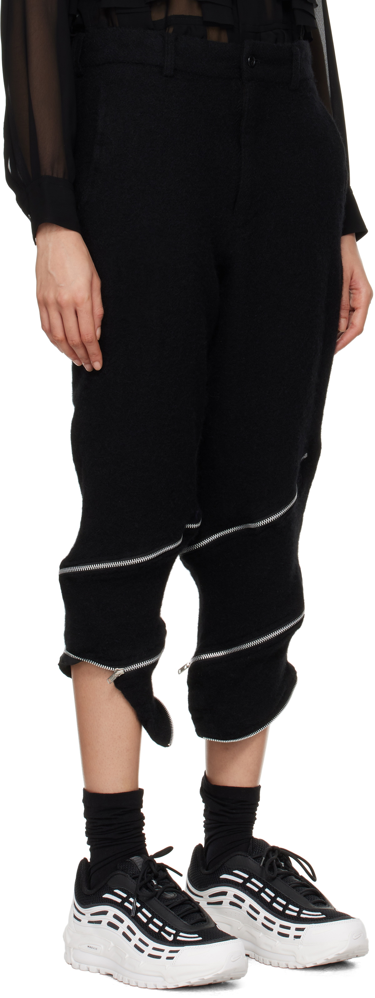 Black Comme des Garçons Black Tweed Trousers