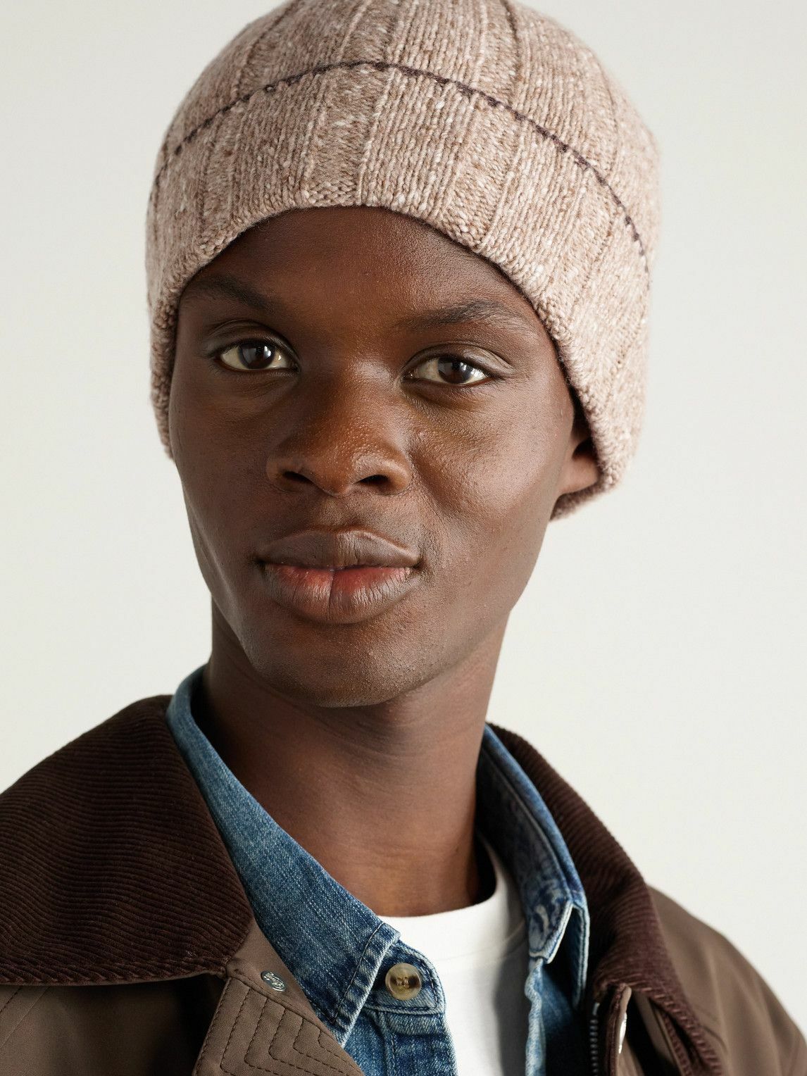 Brunello Cucinelli - Ribbed Cashmere Beanie - Brown