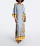 La DoubleJ Sorella printed silk twill maxi dress