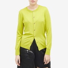 Beams Boy Women's Button Cardigan in Lime.Grn