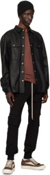 Rick Owens Black Porterville Leather Jacket