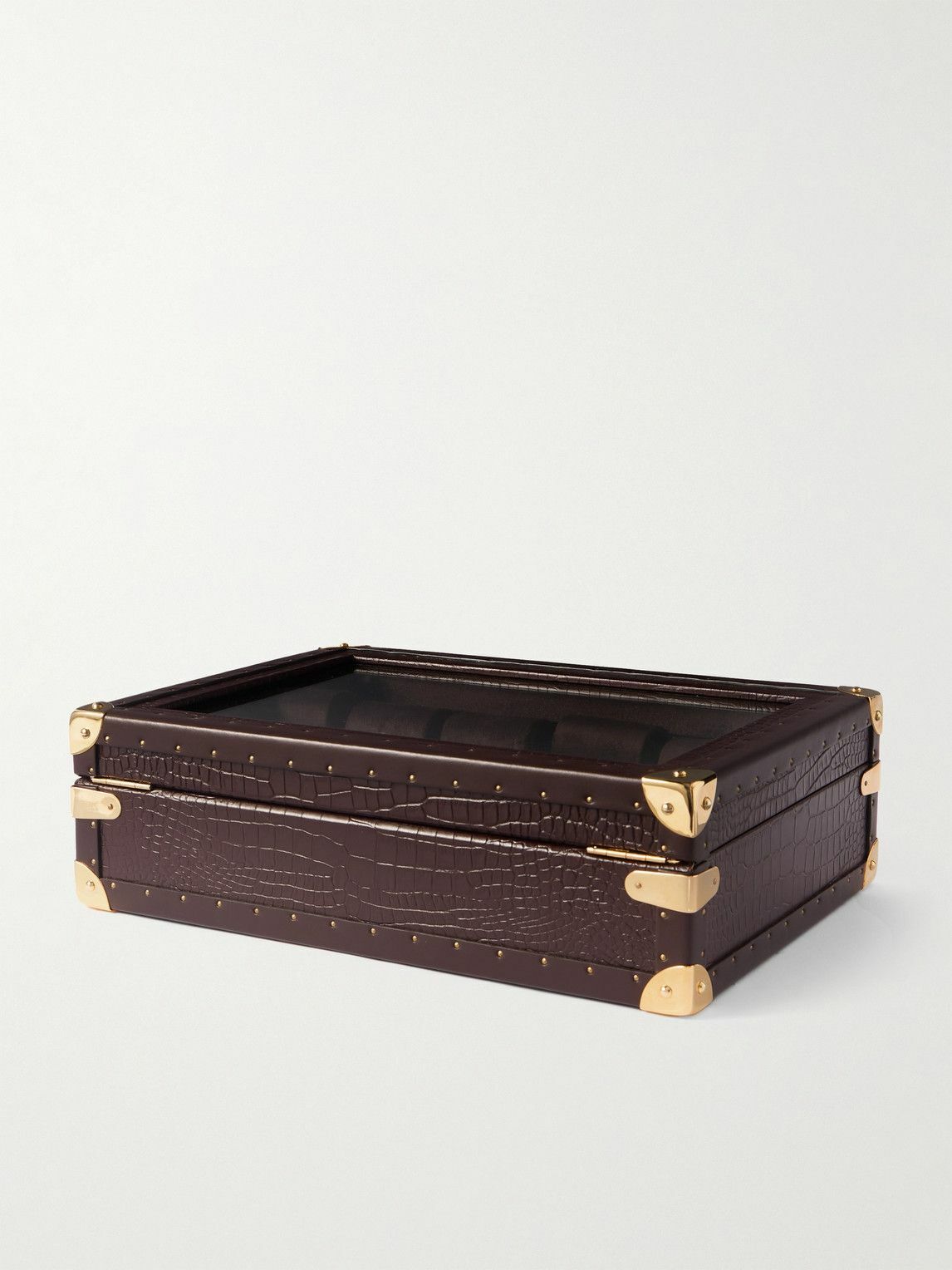 Rapport London - 10-Piece Croc-Effect Leather Watch Box
