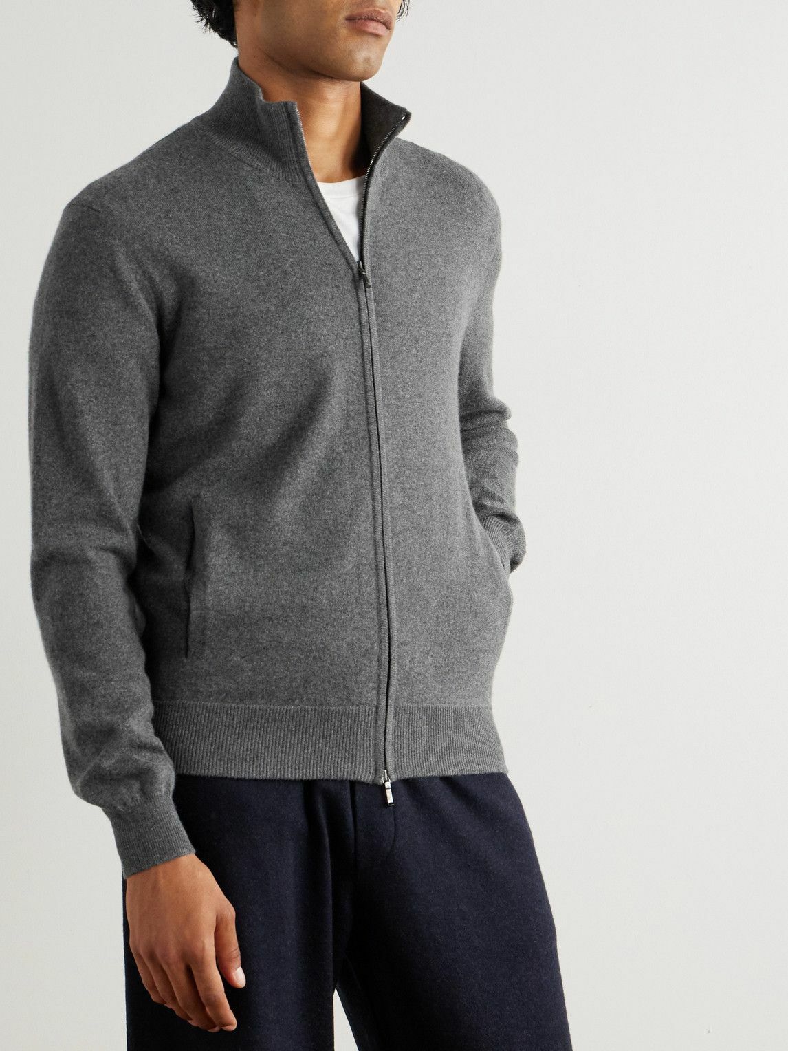 Loro Piana - Cashmere Zip-Up Sweater - Gray Loro Piana