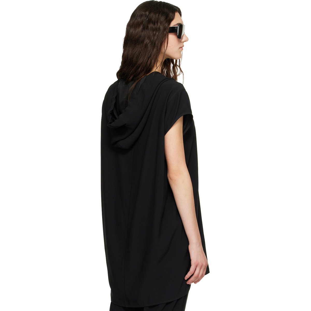 Rick Owens Black Tower Hoodie