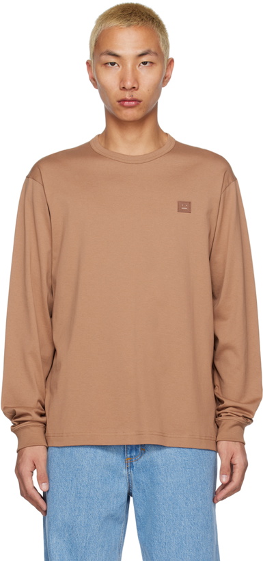 Photo: Acne Studios Brown Patch Long Sleeve T-Shirt