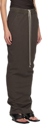 Rick Owens DRKSHDW Gray Concordians Pull On Pillar Maxi Skirt