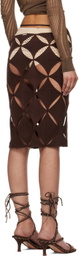 Isa Boulder Brown Argyle Centauri Miniskirt