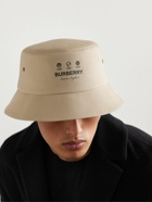 Burberry - Reversible Logo-Print Checked Cotton-Twill Bucket Hat - Neutrals
