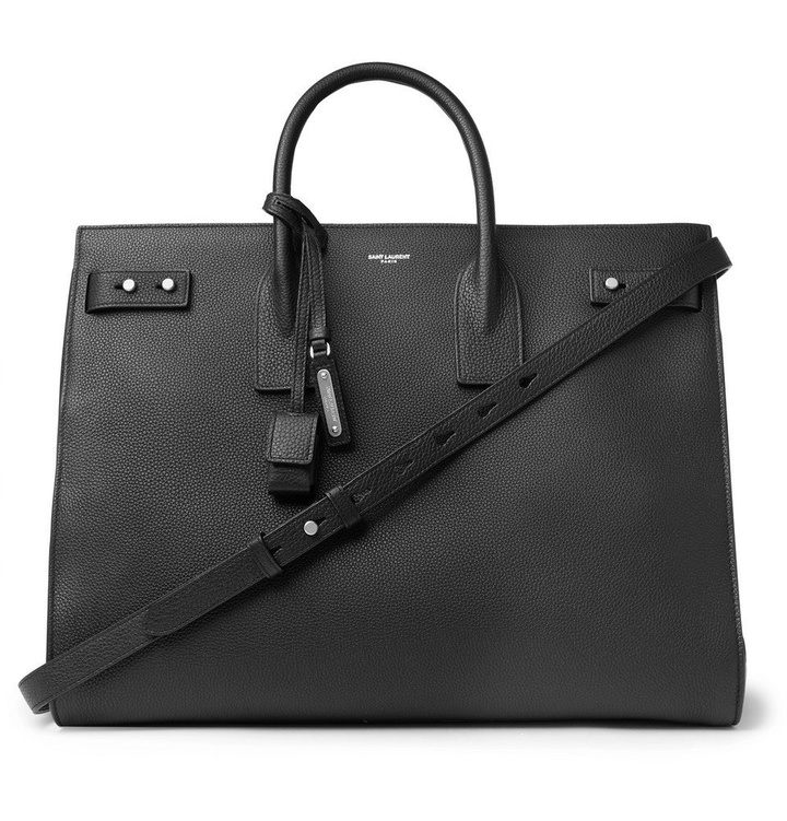 Photo: SAINT LAURENT - Sac De Jour Large Full-Grain Leather Tote Bag - Black