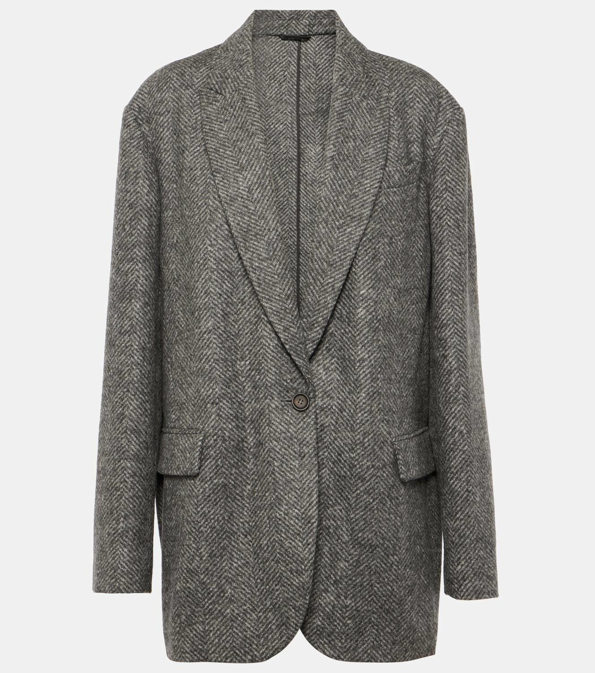 Brunello Cucinelli Chevron wool-blend blazer