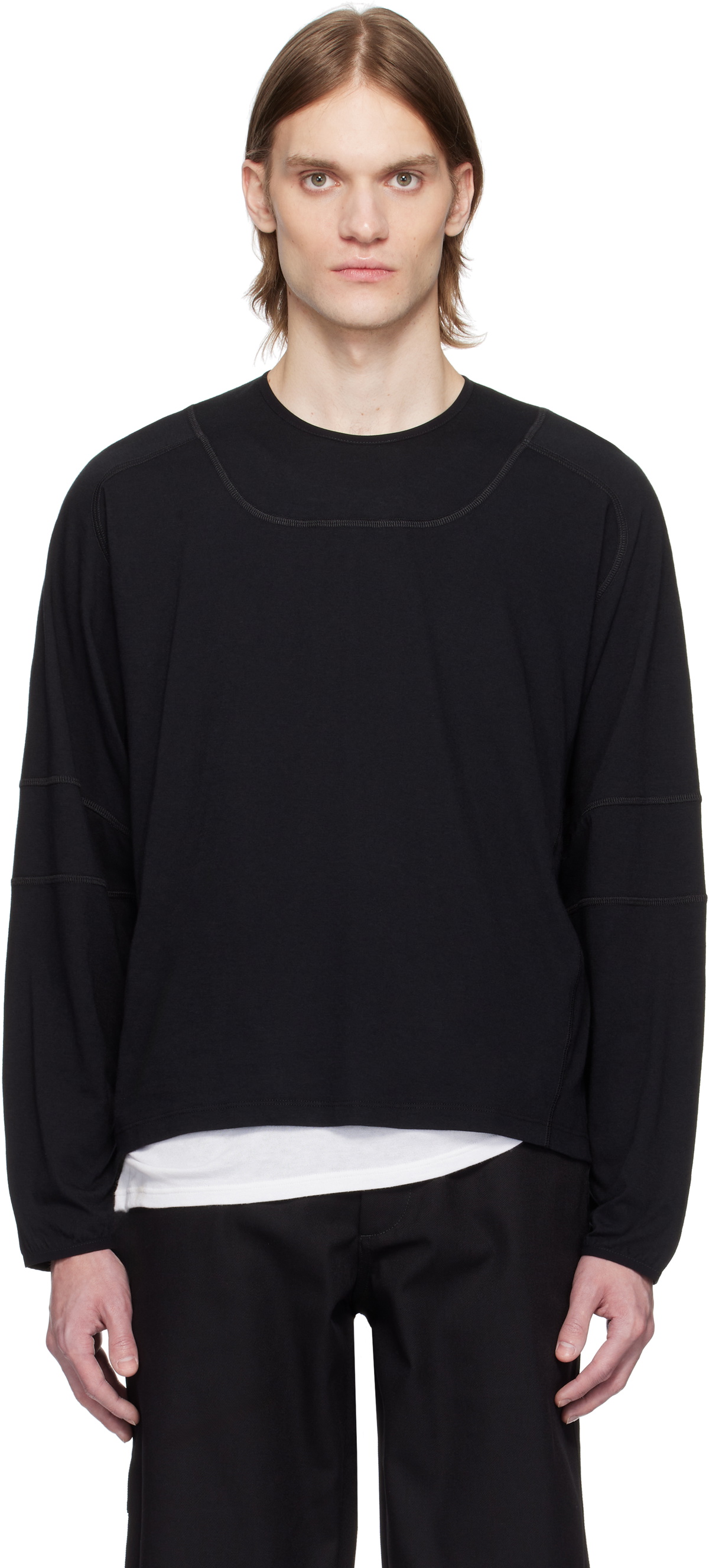 トップス GR10K, 24SS ORIGIN L/S SHIRT BLACK GR10K, 24SS ORIGIN L/S