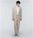 Brunello Cucinelli Striped linen and wool suit