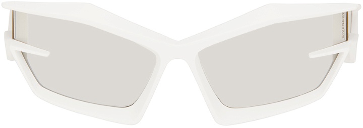 Photo: Givenchy White Giv Cut Sunglasses
