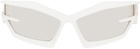 Givenchy White Giv Cut Sunglasses