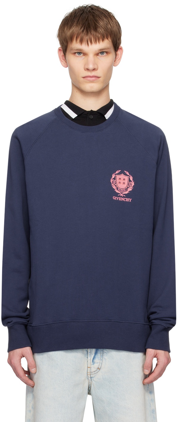 Photo: Givenchy Navy Crest Sweatshirt