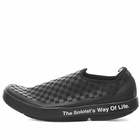 TAKAHIROMIYASHITA TheSoloist. Men's OOFOS Way Of Life Checker Shoe in Black