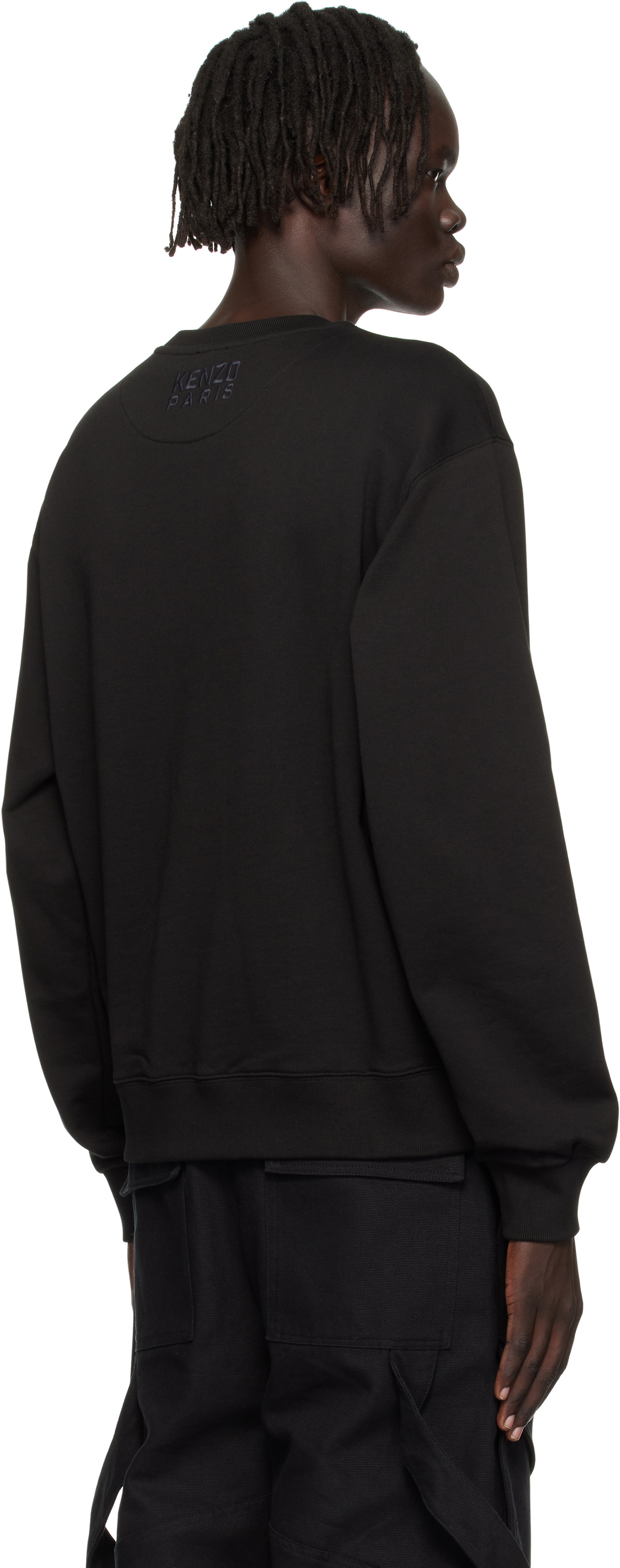 Kenzo Black Kenzo Paris 'KENZO Happy Tiger' Embroidered Sweatshirt