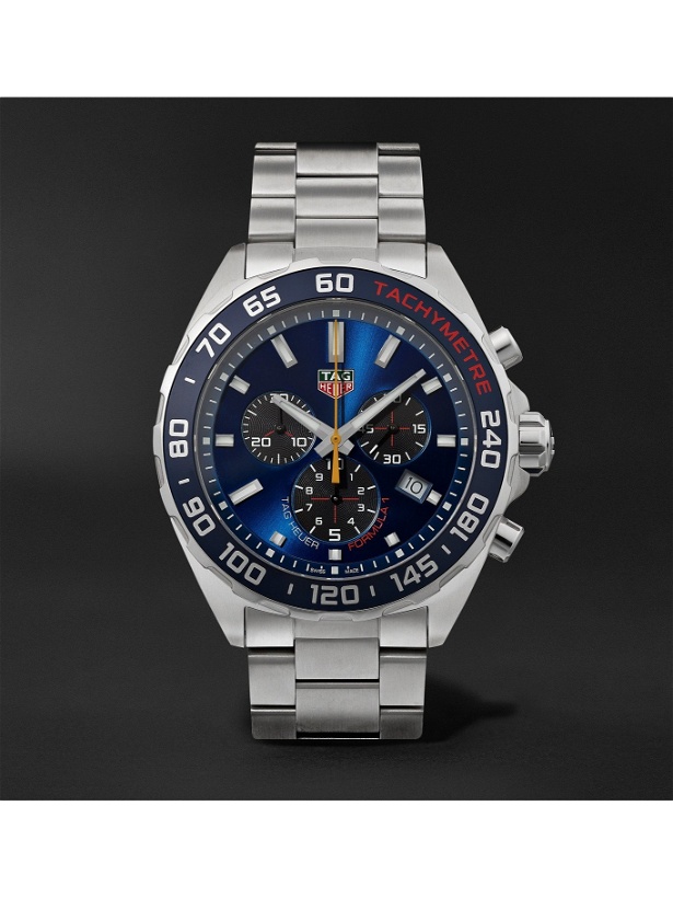 Photo: TAG Heuer - Formula 1 Quartz Chronograph 43mm Stainless Steel Watch - Blue