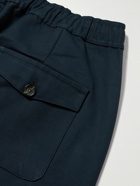 Oliver Spencer - Straight-Leg Cotton-Drill Drawstring Trousers - Blue
