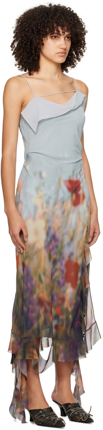 acne dress blue Acne Studios Blue Plaid Midi Dress  Size 38