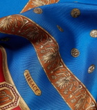 Versace Printed silk twill scarf