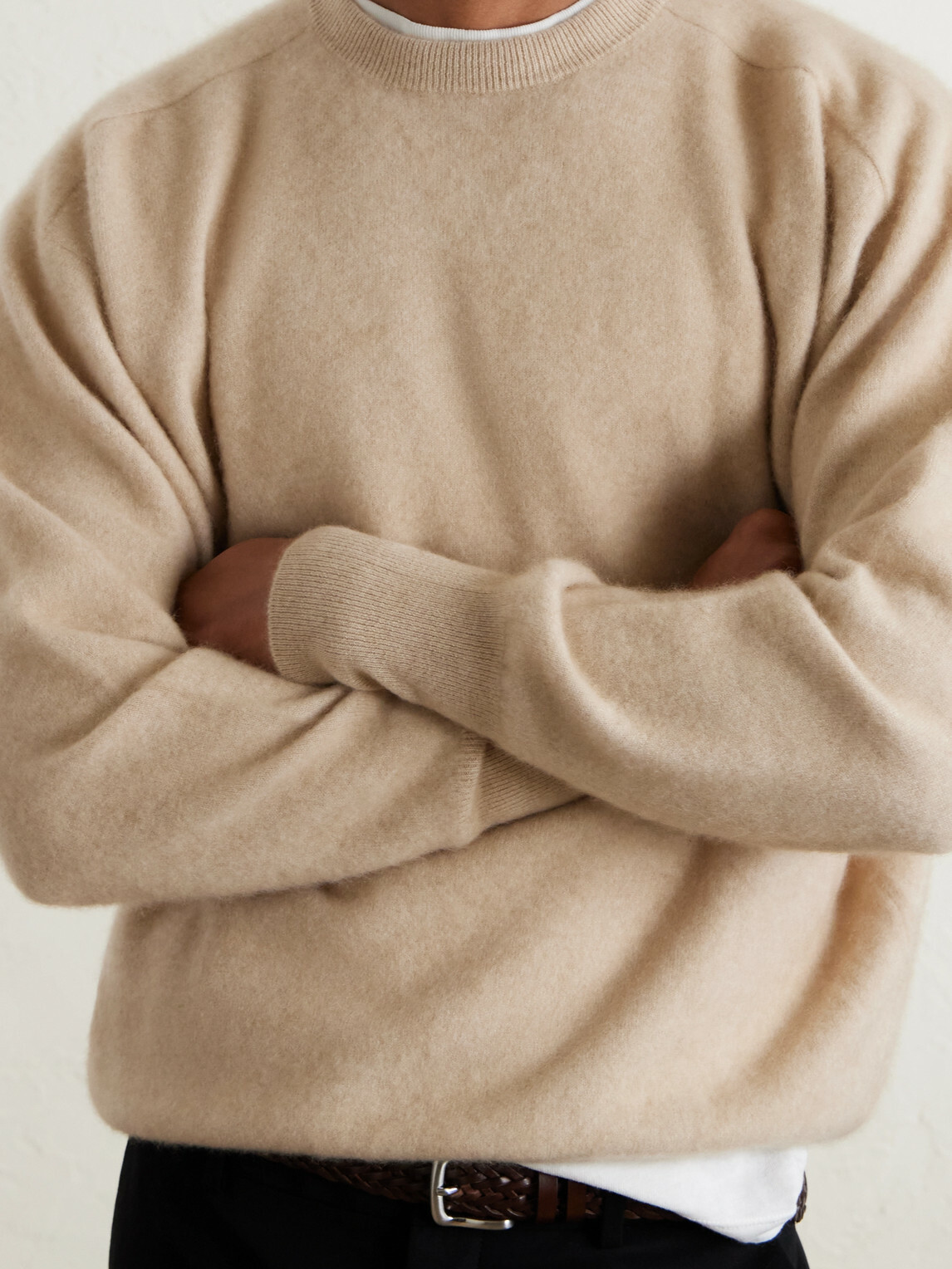 Kaptain Sunshine - Brushed-Cashmere Sweater - Neutrals