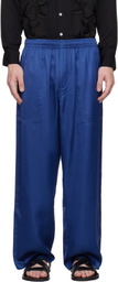 Bode Blue Satin Track Pants