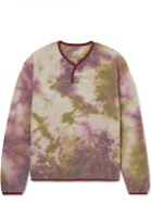 KAPITAL - Tie-Dyed Fleece Sweater - Purple