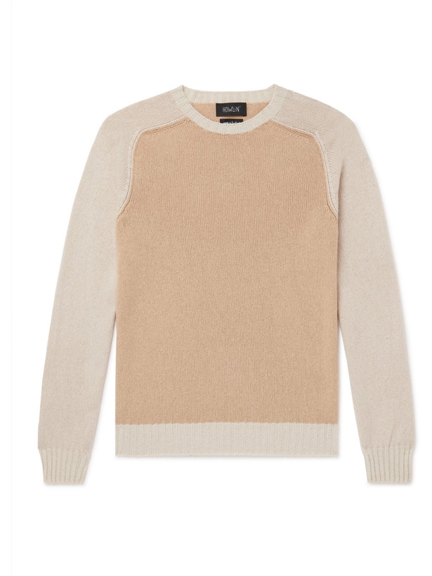 Photo: HOWLIN' - Colour-Block Wool and Cotton-Blend Sweater - Neutrals - S