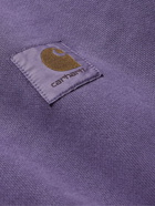 Carhartt WIP - Nelson Logo-Appliquéd Garment-Dyed Cotton-Jersey Sweatshirt - Purple