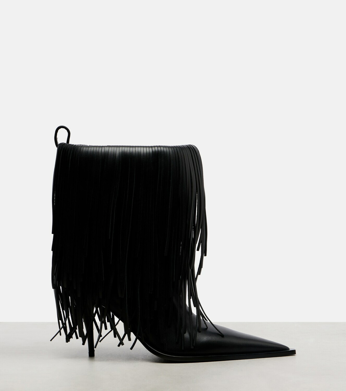 Balenciaga Avenue 90 leather fringe ankle boots