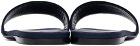The Row Navy Combo Slide Sandals