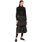 Comme des Garcons Comme des Garcons Black Treated Linen Skirt