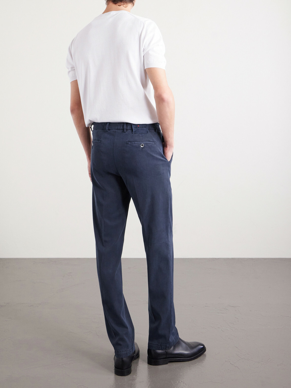 Kiton - Straight-Leg Lyocell-Blend Twill Trousers - Blue