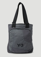Y-3 - Logo Print Tote Bag in Grey