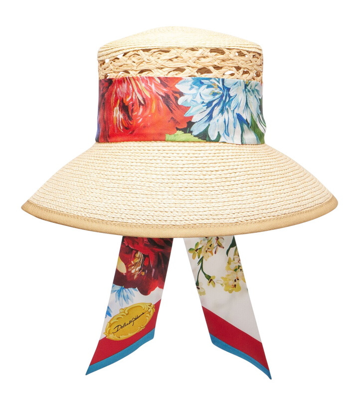 Photo: Dolce&Gabbana Scarf-detail raffia sun hat